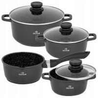 НАБОР КАСТРЮЛЬ ИНДУКЦИОННАЯ ГАЗОВАЯ КЕРАМИЧЕСКАЯ МРАМОРНАЯ КАСТРЮЛЯ НАБОР КАСТРЮЛЬ