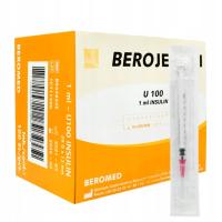 Шприцы для инсулина с иглой 1 мл Beromed U-100 30 г 0, 3x8 мм 100 шт.