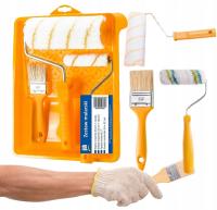 ZESTAW MALARSKI DO MALOWANIA ŚCIAN 2 WAŁKI PĘDZEL I KUWETA