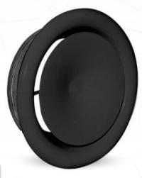 Anemostat metalowy nawiewny SV ramka fi 125 czarny