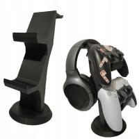 Stojak na 2 Pady PlayStation 5 Xbox + Słuchawki Uchwyty na 2 kontrolery