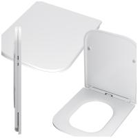 Сиденье для унитаза с медленным сиденьем, съемное сиденье для унитаза, белый DUROPLAST Hard Slim BELO