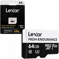 Lexar High-Endurance карта памяти 64GB micro SDXC до 100Mb / s SD