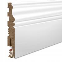 Плинтус 120КС16ММ ретро ФИЛИРОВАЛ белый МДФ декоративный плинтус