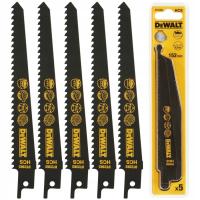 Brzeszczoty HCS 152mm do drewna 5szt. do piły szablastej DEWALT