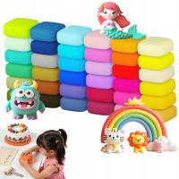 GLINA DLA DZIECI SAMOUTWARDZALNA MODELARSKA PLASTELINA FOREMKI AKCESORIA 50