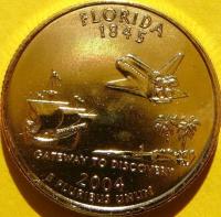 QUARTER $ USA 2004 P FLORIDA ŻAGLOWIEC WAHADŁOWIEC