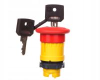 Napęd przycisku grzybkowy Ø40 czerwony z kluczem plastikowy, ZB5AS944D