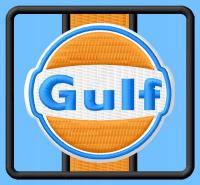 Naszywka dla fanów Gulf Le Mans haftowana z termofolią