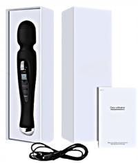 MASAŻER RÓŻDŻKA, WIBRATOR, STYMULACJA, WIELOFUNKCYJNY, KOLOR CZARNY, 2 W 1