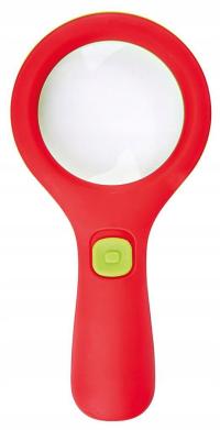 Moses lupa z jasną obudową Scribble 18 cm CZERWONA