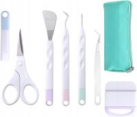 Winylowe akcesoria BANTI – 7 sztuk do plotera, zestaw narzędzi vinylowych