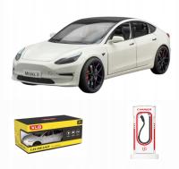 Металлическая модель TESLA модель 3 1:24 на светодиодном звуковом открывающемся дверном капоте