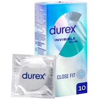 Презервативы Durex INVISIBLE SLIM CLOSE FIT тонкие и облегающие 10 шт.