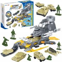 ŁÓDŹ WOJSKOWA ZESTAW TRANSPORTER WYRZUTNIA ŻOŁNIERZE FIGURKI MATADI