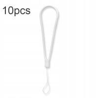 10pcs Silicone Woven Pattern Cell Phone Lanyard White