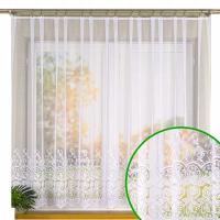 FIRANKA GOTOWA PREMIUM BIAŁA DO POKOJU SALONU RÓŻYCZKI 200x160 CM KRÓTKA