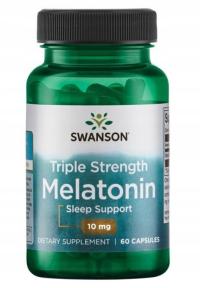 Swanson Triple Strength Melatonin 10 60 kapsułek
