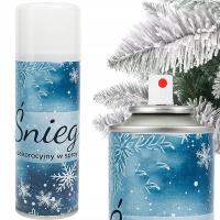 ŚNIEG SZTUCZNY SPRAY OZDOBNY NA CHOINKĘ SZYBĘ OKNA ŚWIĘTA BOŻE NARODZENIE