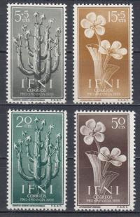 IFNI - 1956 - Mi 157-160 - FLORA, KWIATY xx