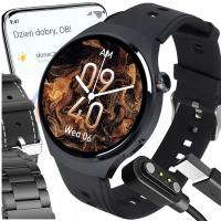 SMARTWATCH MĘSKI GUMOWY PASEK czarny