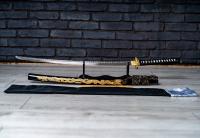 PREZENT UPOMINEK NA ŚWIĘTA Miecz Samurajski Japońska Katana Damascen 58HRC