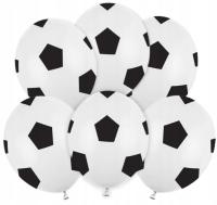 Balony lateksowe Piłka Nożna Football Piłkarz Urodziny 6 sztuk białe
