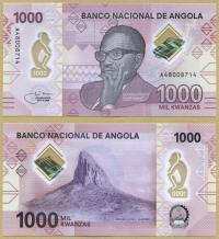 -- ANGOLA 1000 KWANZAS 2020 A Pnew UNC polimer