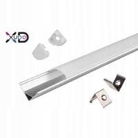 XD-FF500AM Profil narożny 2m anod. klosz mleczny