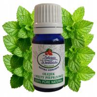 OLEJEK Z MIĘTY PIEPRZOWEJ 100% BÓL GŁOWY BÓL BRZUCHA ŻOŁĄDEK ŚWIEŻY ZAPACH
