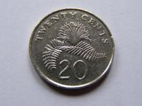SINGAPUR SINGAPURA 20 CENTS 1993 ROK !!!!!!!! 1140