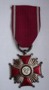 III RP srebrny KRZYŻ zasługi, pierwsza wersja, RZADKI