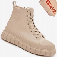 ЖЕНСКИЕ КРОССОВКИ НА ПЛАТФОРМЕ ИЗ ИСКУССТВЕННОЙ КОЖИ BIG STAR SS274535 БЕЖЕВЫЕ