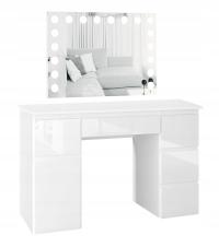 Туалетный столик MEGAN B2 зеркало VISAGE со светодиодной подсветкой ящик шкаф блеск