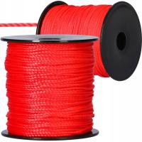 Каменная кладка 100 м Садовая строительная веревка водонепроницаемая Красная