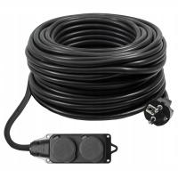 PRZEDŁUŻACZ BUDOWLANY OGRODOWY 20M 3X1,5 IP44 ROZGAŁĘŹNIK PODWÓJNY POLSKI