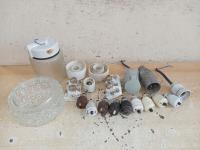 STARE LAMPY - KLOSZE - ELEMENTY OŚWIETLENIOWE Z PRL.