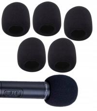 ГУБКА ДЛЯ МИКРОФОНА ЗАЩИТНАЯ КРЫШКА ДЛЯ МИКРОФОНА 70X60 ММ ЧЕРНЫЙ 5 ШТ