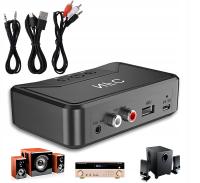 Adapter Bluetooth 5.0 z NFC AUX RCA USB, zasięg 15 m