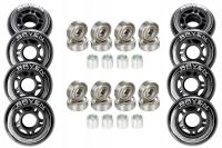 8x роликовые ролики черные 80 мм 16x подшипники RAVEN Abec7