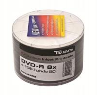 DVD-R Traxdata 4,7 GB Do Nadruku Printable 100 szt