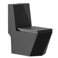WC KOMPAKT toaleta czarna DIAMENT POZIOM CZARNY - SWISS MEYER