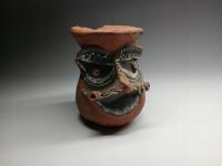 STARY GLINIANY FIGURALNY WAZON