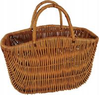 Koszyk zakupowy z wikliny brąz naturalny 42x20x42 cm