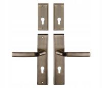 KLAMKA ZEWNĘTRZNA+SZYLD ZEUS 92MM PRAWA PATYNA