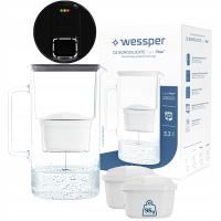 Стеклянный кувшин фильтра со светодиодным счетчиком Wessper 3x Aquamax Filter