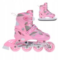 Łyżworolki łyżwy Nils NF10927 39-42 dla dziecka dziewczynki różowe