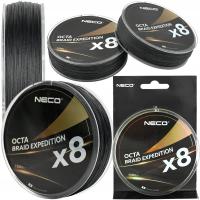 Плетеная рыболовная леска Neco Octa Braid Expedition x8 150m 0.10 mm Black