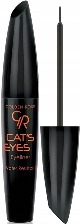 Золотая Роза подводка для глаз Cat Eyes черный водонепроницаемый