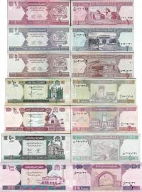 Afganistan 1+2+5+10+20+50+100 Afghani P.64-75 UNC